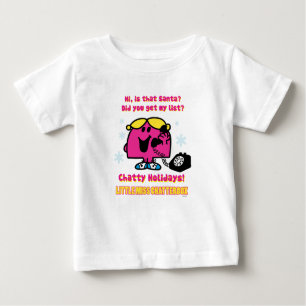 Little Miss Chatterbox Christmas Wish List Baby T-Shirt