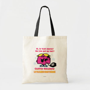 Little Miss Chatterbox Christmas Wish List Tote Bag