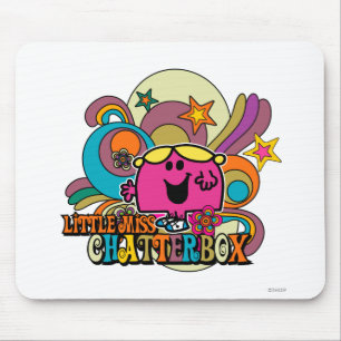 Little Miss Chatterbox & Colourful Swirls Mouse Pad