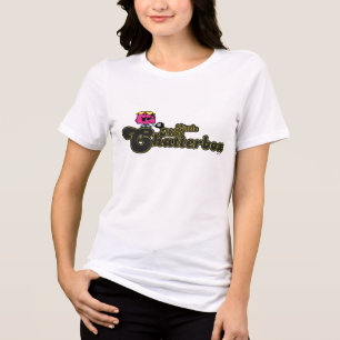 Little Miss Chatterbox Dark Green Lettering Tri-Blend Shirt