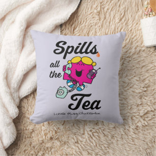 Little Miss Chatterbox Spills All The Tea Cushion