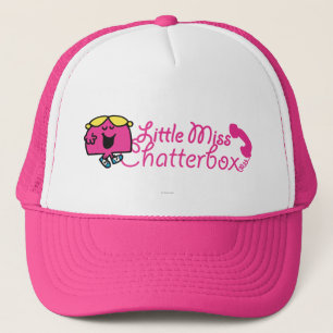 Little Miss Chatterbox   Telephone Cord Lettering Trucker Hat