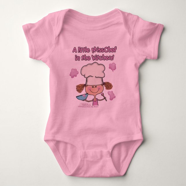 Little Miss Chef Baby Bodysuit (Front)