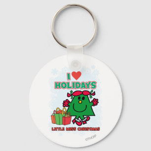 Little Miss Christmas   I Love Holidays Key Ring