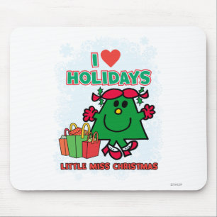 Little Miss Christmas   I Love Holidays Mouse Pad