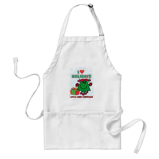 Little Miss Christmas | I Love Holidays Standard Apron (Front)