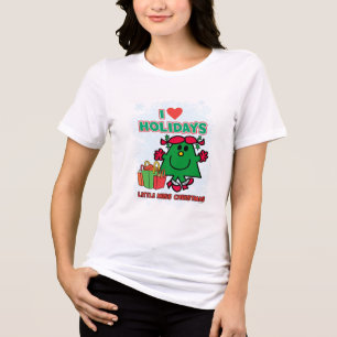 Little Miss Christmas I Love Holidays Tri-Blend Shirt