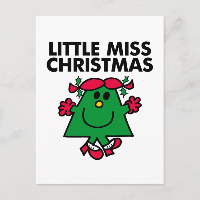 Little Miss Christmas Smile Holiday Postcard (Front)