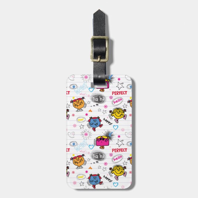 Little Miss Classic Pattern Luggage Tag (Front Vertical)