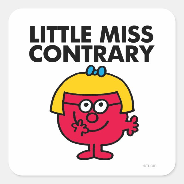 Little Miss Contrary Square Sticker (Front)