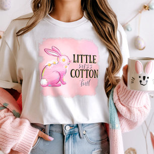 Little Miss Cotton Tail Pink Bunny Easter T-Shirt