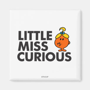 Little Miss Curious Black Lettering Magnet