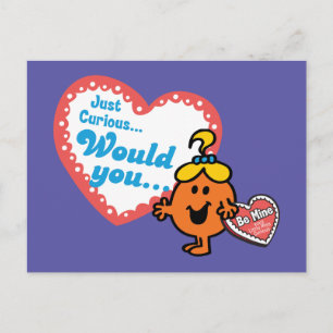 Little Miss Curious Valentine Holiday Postcard