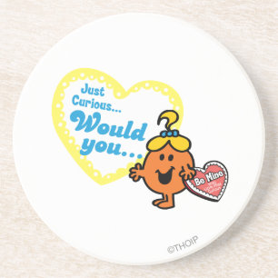 Little Miss Curious Valentine's Day Wish Coaster