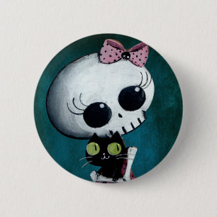 Little Miss Death - Halloween Beauty 6 Cm Round Badge