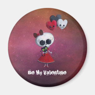 Little Miss Death Valentine Magnet