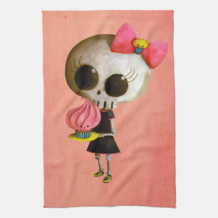 Little Miss Death with Cupcake Tea Towel