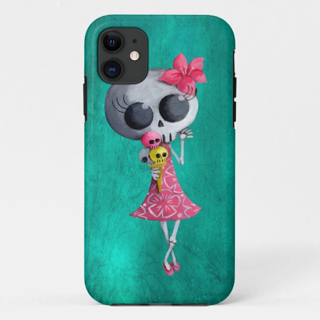 Little Miss Death with Halloween Ice Cream Case-Mate iPhone Case (Back)