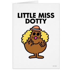 Little Miss Dotty Black Lettering