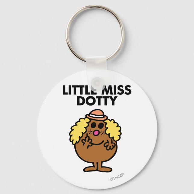 Little Miss Dotty | Black Lettering Key Ring (Front)