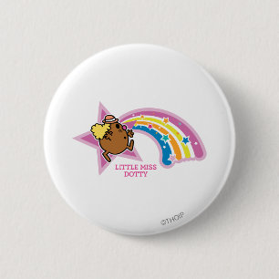 Little Miss Dotty Chasing Rainbows 6 Cm Round Badge