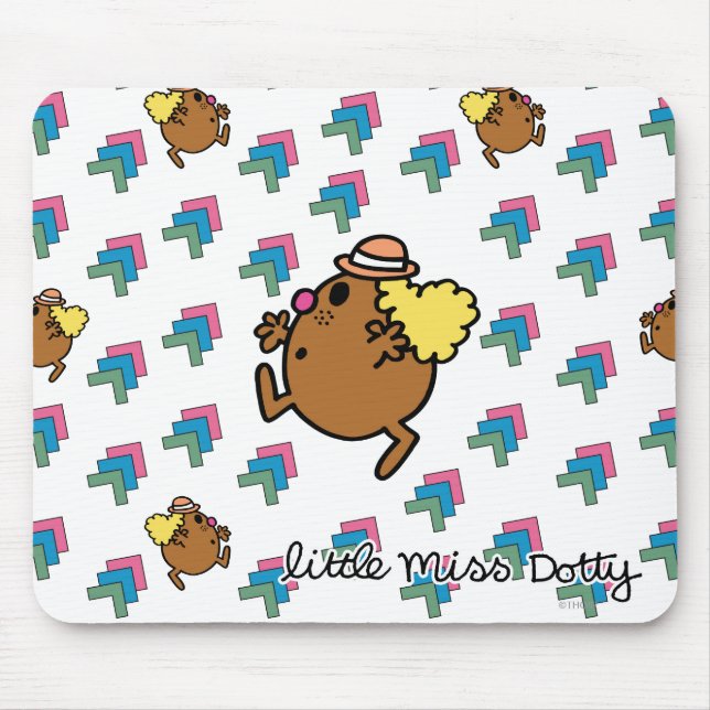 Little Miss Dotty | Colourful Dots Mouse Pad (Front)