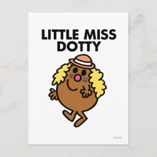 Little Miss Dotty Waving Postcard