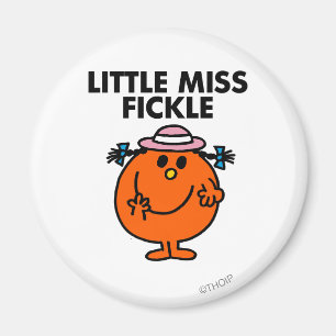 Little Miss Fickle Black Lettering Magnet
