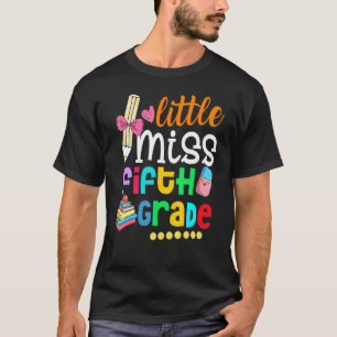Little Miss Fifth Grade Back To School 5th Grader T-Shirt