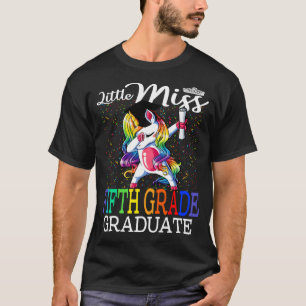 Little Miss Fifth Grade Graduate Unicorn T-Shirt