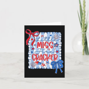 Little Miss Firecracker American Flag Usa Teen Tod Card