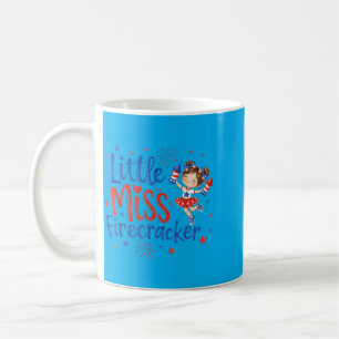 Little Miss Fireer 4th Of July Aamerican Flag Coffee Mug