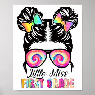 Little Miss First Grade Girls Ck To School Shirt 1 Poster