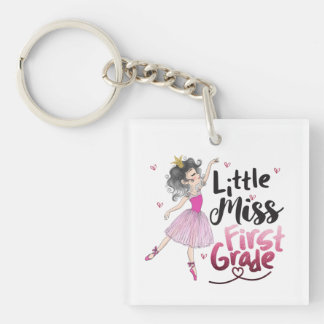 Little Miss First Grade Keychain – Back to School