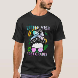 Little Miss First Grader First Day Of Hello 1st Gr T-Shirt
