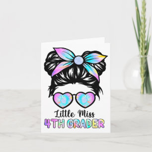 Little Miss Fourth Grade Girl Ck To School Shirt 4 Card