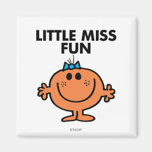 Little Miss Fun   Black Lettering Magnet