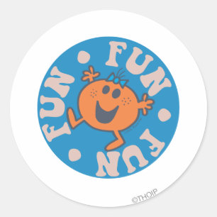 Little Miss Fun Fun Fun Classic Round Sticker