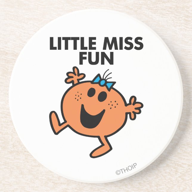 Little Miss Fun Waving Joyously Coaster (Front)