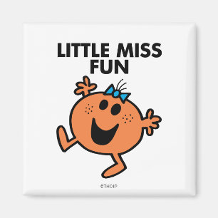 Little Miss Fun Waving Joyously Magnet