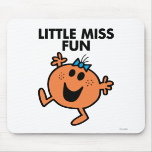 Little Miss Fun Waving Joyously Mouse Pad