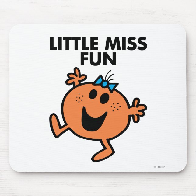 Little Miss Fun Waving Joyously Mouse Pad (Front)