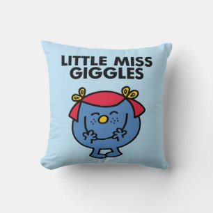 Little Miss Giggles   Black Lettering Cushion