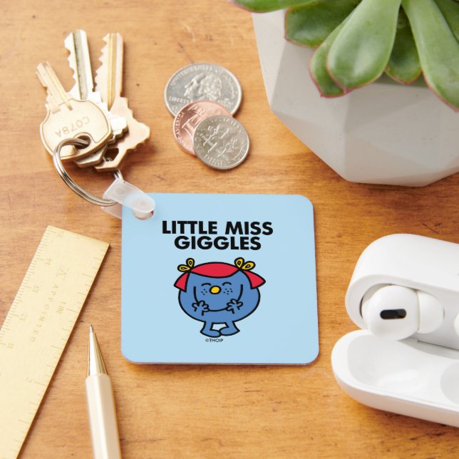Little Miss Giggles | Black Lettering Key Ring (Desk)