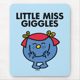 Little Miss Giggles   Black Lettering Mouse Pad