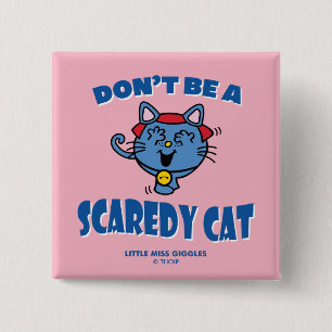 Little Miss Giggles Scaredy Cat Halloween 15 Cm Square Badge