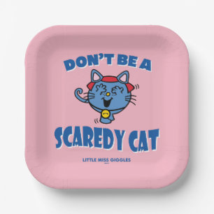 Little Miss Giggles Scaredy Cat Halloween Paper Plate