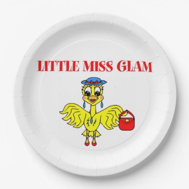 LITTLE MISS GLAM PAPER PLATE (Front)