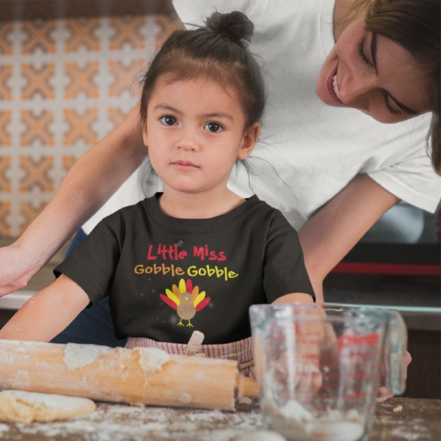 Little Miss Gobble Gobble Baby T-Shirt (Creator Uploaded)