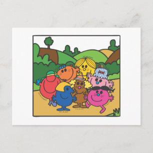 Little Miss Group Of Friends Postcard